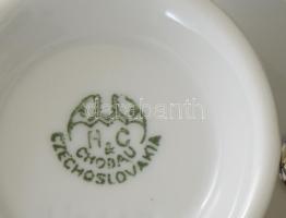 H&amp;C Chodau platinázott étkészlet és teás készlet 20 darabja, nem készlet, hiányos