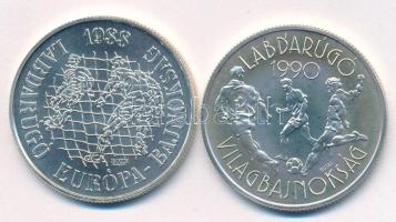 1988. 500Ft Ag "Labdarúgó Európa-Bajnokság" + 1988. 500Ft Ag "Labdarúgó Világbajnokság 1990 - három játékos" T:BU Adamo EM104, EM106