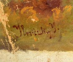 Ilnitzky Imre (?-?), működött a XX. sz. első felében: Pásztorok. Olaj, vászon, jelzett, hátoldalán M...