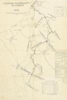 cca 1950 A Tiszafüredi öntözőrendszer helyszínrajza. Térkép 42x60 cm