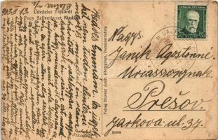 1933 Vajka, Vojka nad Dunajom; utcakép. Fogyasztási Szövetkezet kiadása, Foto Brunner Adolf / street...