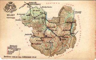 Szilágy vármegye térképe. Károlyi Gy. kiadása / Map of Sălaj county (EM)