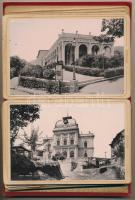 Abbazia, Opatija; leporello könyv, szecessziós borítóval, 20 beragasztott Stengel &amp; Co. kiad...