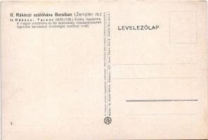 Borsi, Borsa; II. Rákóczi Ferenc szülőháza. Ifj. Pataki Mihály kiadása (Budapest) / birthplace of Fr...