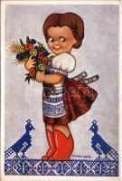 Rozsnyó, Roznava; palóc kislány / Hungarian palóc girl, folklore s: M. Patz Kató (EK)