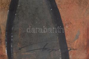 Olvashatatlan jelzéssel: Konstruktív portré. Vegyes technika, karton. Keretben. 29,5x21 cm