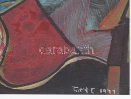 Olvashatatlan (Tóth E?) jelzéssel: Portré. Olaj, karton. Keretben. 30x21 cm