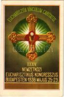1938 Budapest XXXIV. Nemzetközi Eucharisztikus Kongresszus. Készüljünk a Magyar Kettős Szentévre! Eucharisztia Vinculum Caritatis / 34th International Eucharistic Congress (EK)