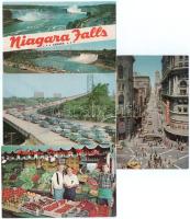17 db MODERN külföldi város képeslap: Amerika, Kanada / 17 modern town-view postcards: USA, Canada