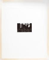 Megyik János (1938-): Város, 2002/2017. Dombornyomás, akril, papír, jelzett. L 1/1 számozással. 10x1...