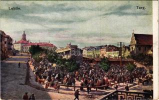 Lublin, Targ. R. Dominski / square, market (worn corners)