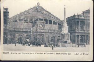 Rome railway station with military monument (EK)