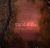 Kézdi Kovács László (1864-1942): Naplemente. Olaj, vászon, jelezve balra lent, javított. Dekoratív, ...