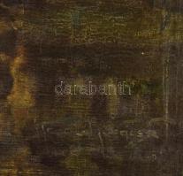 Kézdi Kovács László (1864-1942): Séta az erdőben. Olaj, vászon, jelezve jobbra lent, javított, apró ...