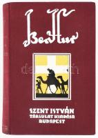 Wallace, Lewis: Ben-Húr. Regény Krisztus urunk korából. Ford.: Zigány Árpád. Bp., é.n. (cca 1920-1940), Szent István-Társulat, 336 p. Harmadik kiadás. Kiadói illusztrált egészvászon-kötés, kopottas gerinccel, helyenként kissé foltos lapokkal, régi intézményi bélyegzőkkel.