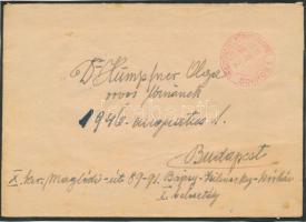 1946 (27. díjszabás) Levél az infláció utolsó napján feladva készpénzes bérmentesítéssel "SOPRON" - Budapest / Cover posted on the final day of the inflation, with handwritten franking
