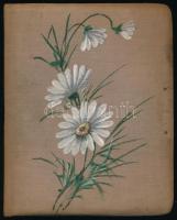 1920-1922 Régi emlékkönyv, bejegyzésekkel, rajzokkal. Egészvászon-kötésben, aranyozott lapélekkel.