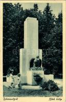 1937 Zalaszentgrót, Hősök kútja, első világháborús hősi emlékmű. Özv. Toperczer Oszkárné kiadása