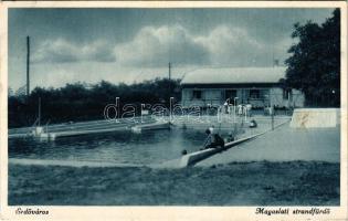 1937 Erdőváros (Erdőkertes), Magaslati strand, fürdőzők (fl)
