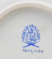 Herendi Viktória mintás bonbonier, jelzett, hiányos fogóval, d: 12 cm