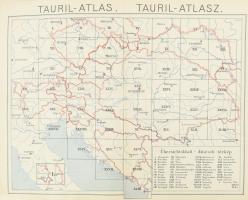 cca 1910 Tauril-Atlas I. Band. Automobil-Tourenkarte der Österreichisch-Ungarischen Monarchie. [Az O...