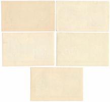 1937. Budapest "Nemzeti Kamara Színház" utalvány 10f + 20f + 50f + 1P + 2P T:AU,XF
Hungar...