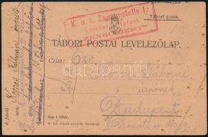 1917 Tábori posta levelezőlap kórházból küldve / Field postcard "K.u.k. Zensurstelle Lemberg Hptpst"