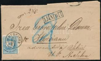 1881 5kr és 10kr ajánlott levélen / on registered cover "VERESPATAK"