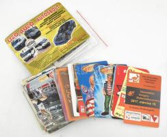 cca 67 darab kártyanaptár, közte holografikusak