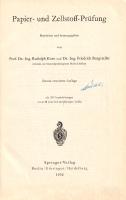 Korn, Rudolf - Burgstaller, Friedrich: Papier- und Zellstoff-Prüfung. Bearbeitet und herausgegeben v...