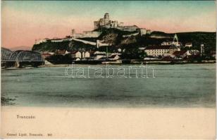 Trencsén, Trencín; vár. Gansel Lipót kiadása / castle