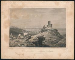 Ludwig Rohbock (1820-1883)-Georg Michael Kurz (1815-1883): Világosvár, acélmetszet, papír, jelzett a metszeten, foltos, 12x16 cm