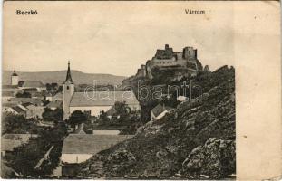 Beckó, Beczkó, Beckov; várrom. Ambro Károlyné Hajdusek Paula kiadása / castle ruins (kis szakadás / small tear)