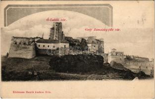 Ólubló, Ó-Lubló, Stará Lubovna; vár, Gróf Zamoisky féle vár. Edelmann Henrik kiadása (Orló) / castle (kopott sarkak / worn corners)