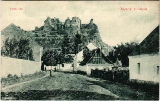 Fülek, Filakovo; várrom. Krämer Jeremiás kiadása / castle ruins