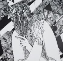 Öreg király. Hollóházi Szász Endre által tervezett dekorral díszített porcelán tányér. Jelzett, kata...