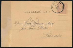 1900 Brád, Gewerkschaft Goldbergbau-Muszári fejléces levelezőlapja Brádról Szászsebesre küldve