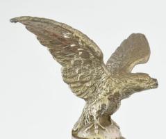 Turul madaras zászlóvég. Krómozott fém, ca 1940 26 cm