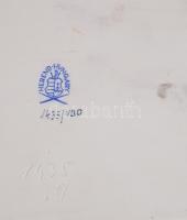 Herendi Viktória mintás tálca. Kézzel festett, jelzett, hibátlan 45x17,5 cm
