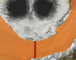 Koppány Attila (1947-): Emlék, 2022. Akril, vászon. Jelzett a hátoldalán. 30x30 cm. Dekoratív fakere...