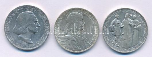 1935. 2P Ag "Pázmány" + 1935. 2P Ag "Rákóczi" + 1936. 2P Ag "Liszt Ferenc&q...