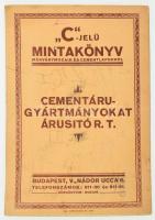 cca 1930 Cementárugyártmányokat Árusító Rt. "C" - jelű mintakönyv márványmozaik és cementlapokról. Bp., Szepes-ny., kihajtható prospektus, díszes mozaikpadló illusztrációkkal, köztük részben art deco és szecesszió is. Kiadói papírkötés, firkás borítóval.