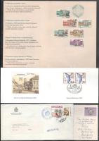 15 db külföldi küldemény, emléklap, képeslap