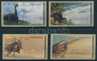 Dinosaurs 4 pcs of self-adhesive stamp set, Dinoszauruszok 4 db-os öntapadós automata bélyeg sor