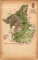 Borsod vármegye térképe. Kiadja Károlyi Gy. / Map of Borsod county (ragasztónyomok / glue marks)