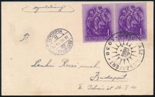 1938 Schmidt Testvérek Nyomdafestékgyár Rt. Budapest-Rákospalota reklámlapja levelezőlapként elküldv...