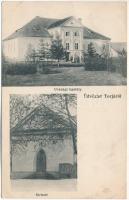 Torja, Turia; Urasági kastély (Apor kastély), sírbolt. Fogyasztási szövetkezet kiadása / castle, crypt (fa)