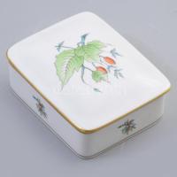 Herendi hecsedli mintás bonbonier, 2. oszt. jelzéssel, h: 10 cm