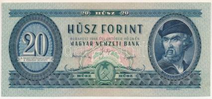1949. 20Ft "C 078 029283" T:AU / Hungary 1949. 20 Forint "C 078 029283" C:AU
Ad...