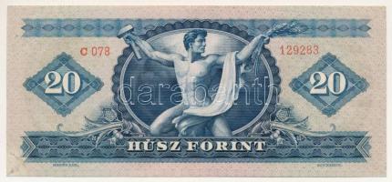 1949. 20Ft "C 078 029283" T:AU / Hungary 1949. 20 Forint "C 078 029283" C:AU
Ad...